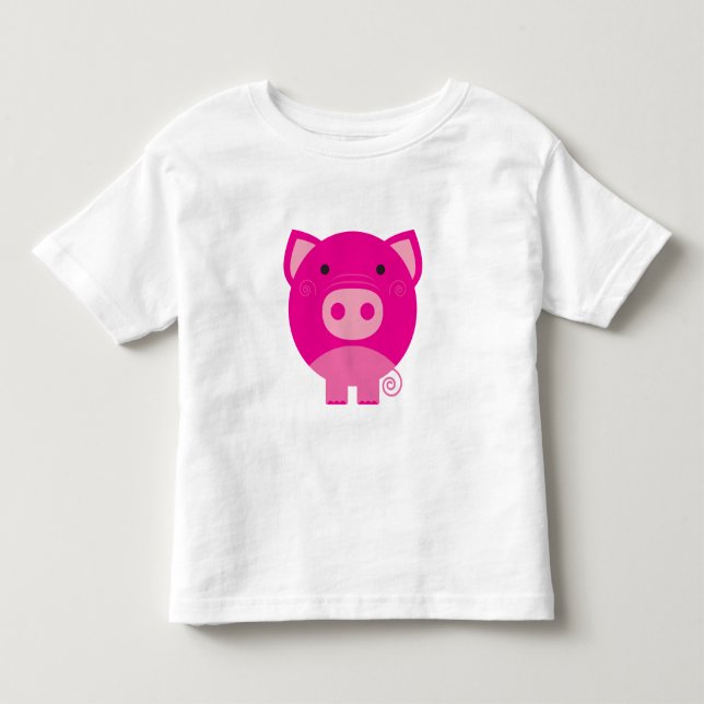Pink Pig Toddler T-Shirt (Front)