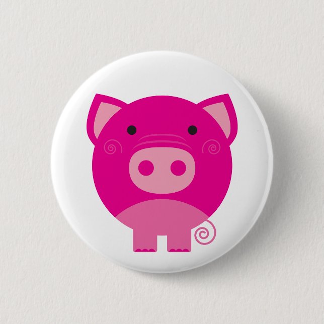 Pink Pig Tshirts and Gifts 6 Cm Round Badge (Front)