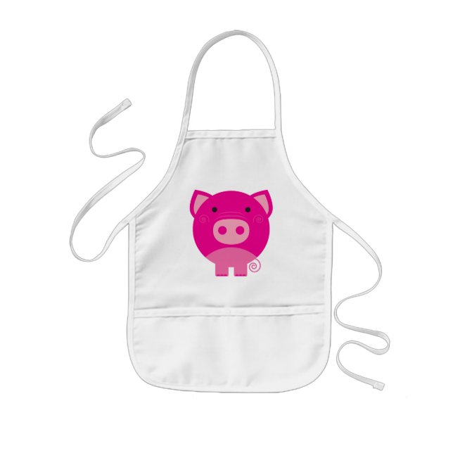 Pink Pig Tshirts and Gifts Kids Apron (Front)
