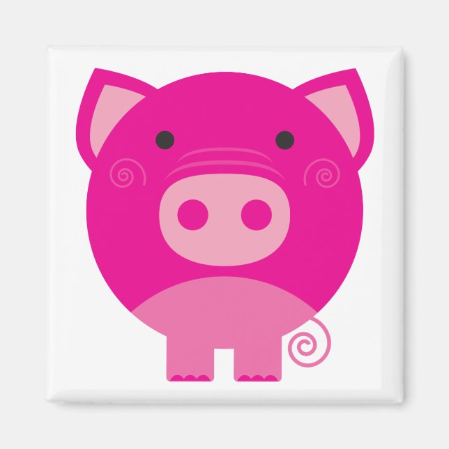 Pink Pig Tshirts and Gifts Magnet (Front)