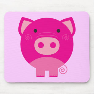 Pink Pig Tshirts and Gifts Mouse Mat