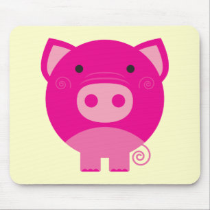 Pink Pig Tshirts and Gifts Mouse Mat