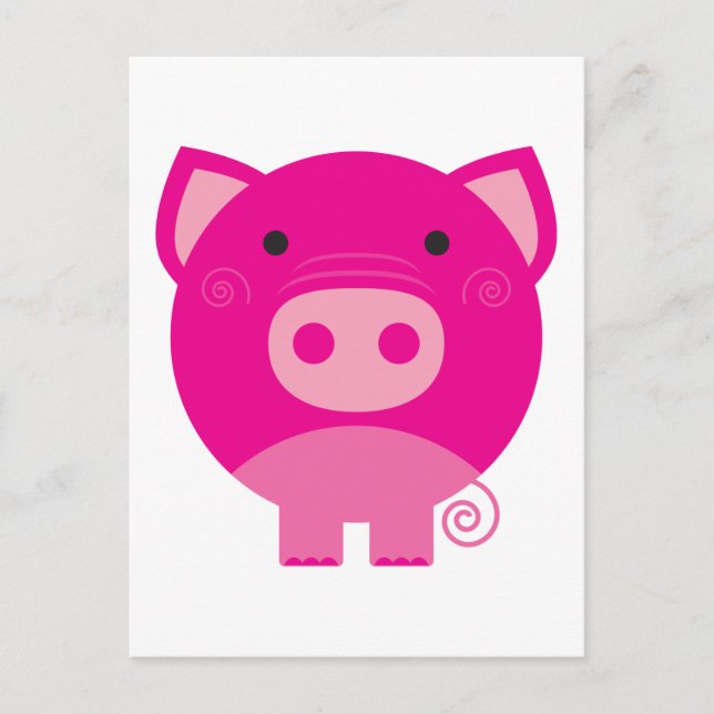 Pink Pig Tshirts and Gifts Postcard (Front)