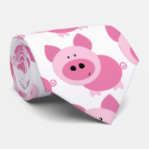 Pink Piggies man Tie