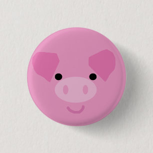Pink Piggy Button