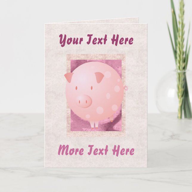 Pink Piggy Card (Front)