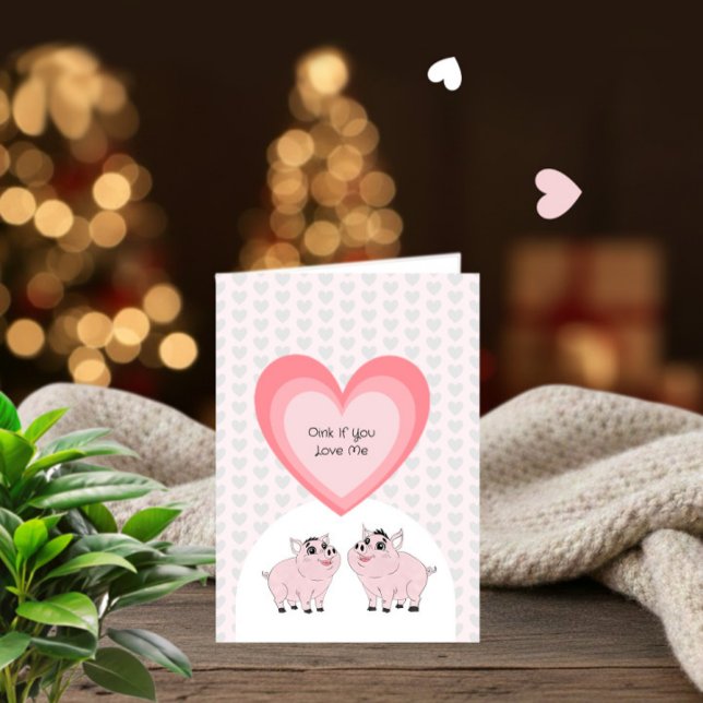 Pink piggy couple  card (Creator Uploaded)