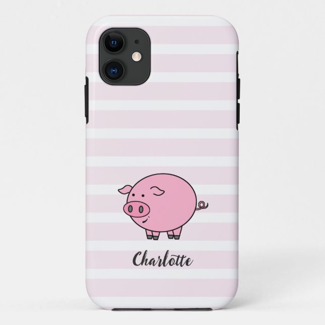 Pink Piggy Design   Case-Mate iPhone Case (Back)