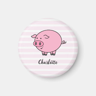 Pink Piggy Design Magnet