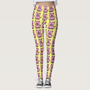 pink piggy leggings