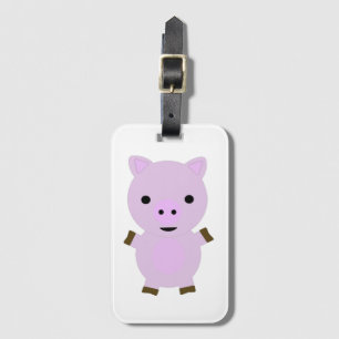 Pink Piggy Luggage Tag