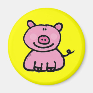Pink piggy magnet