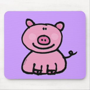 Pink piggy mouse mat