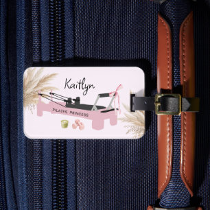 Pink Pilates Princess Reformer & Matcha Luggage Tag