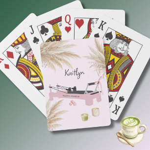 Pink Pilates Princess Reformer & Matcha  Playing Cards