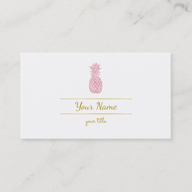 pink pineapple business card (Front)