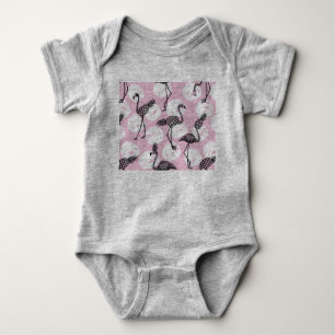 Pink Pineapple Flamingo Baby Bodysuit