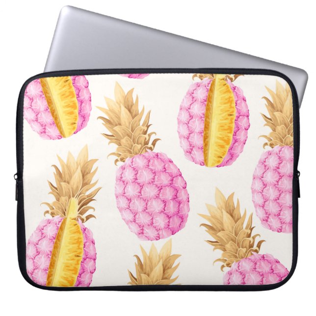 Pink Pineapple: High Detailed Vintage Laptop Sleeve (Front)
