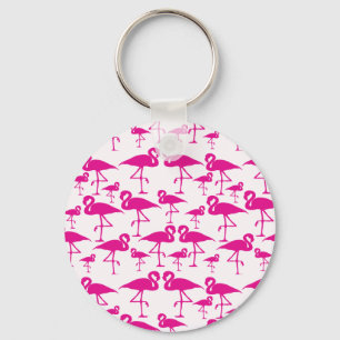 Pink pink Flamingos Key Ring