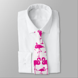 Pink pink Flamingos Tie