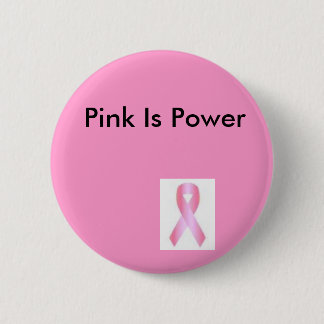pink, Pink Is Power 6 Cm Round Badge