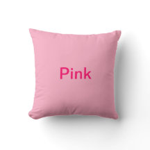 Pink/Pink Throw Pillow