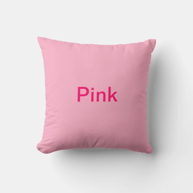 Pink/Pink Throw Pillow (Front)