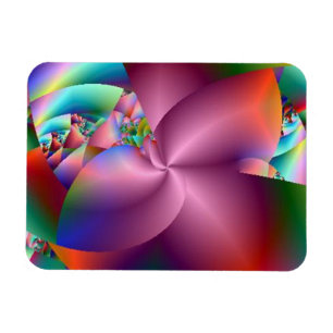 Pink Pinwheel Abstract Magnet