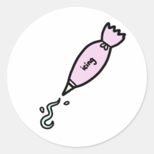 Pink Piping Bag Sticker