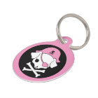 Pink Pirate Pet ID Tag