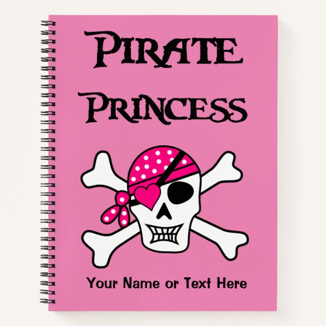 Pink Pirate Princess Notebook (Front)