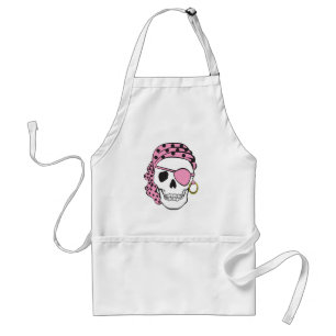 Pink Pirate Skull Apron
