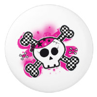Pink Pirate Skull Crossbones Punk Dresser