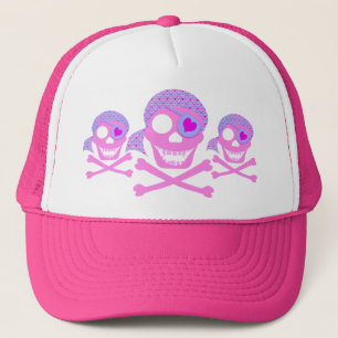 Pink Pirate Skull Hats