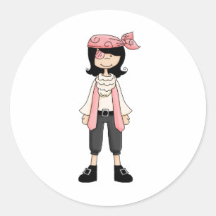 Pink Pirates · Pirate Girl #10 Classic Round Sticker