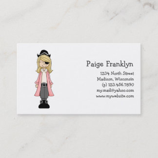 Pink Pirates · Pirate Girl #2 Business Card