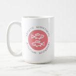 Pink Pisces Logo Zodiac Star Sign Astrology Trait Coffee Mug<br><div class="desc">A fun zodiac mug featuring the prominent traits for your sign! A fun gift for all! Those born under the sign Pisces (19 February –21 March) are said to be creative, artistic, intuitive, empathetic, and generous! Surprise a friend or zodiac lover for their birthday with these compliments specialised just for...</div>