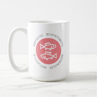 Pink Pisces Logo Zodiac Star Sign Astrology Trait