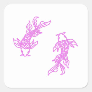 Pink Pisces Softwave Sticker – Gentle Twin‑Fish