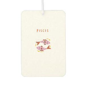 Pink Pisces, zodiac, star sign print Car Air Freshener