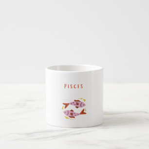 Pink Pisces, zodiac, star sign print Espresso Cup