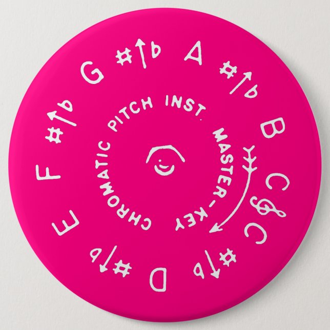 Pink Pitch Pipe 6 Cm Round Badge (Front)
