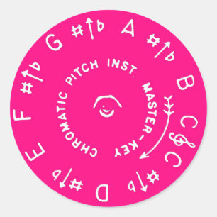 Pink Pitch Pipe Classic Round Sticker