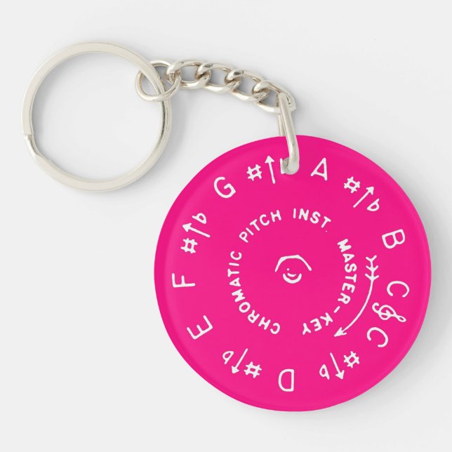 Pink Pitch Pipe Key Ring (Front)