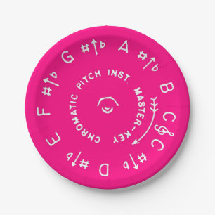 Pink Pitch Pipe Paper Plate