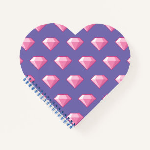 Pink Pixel Diamond Notebook