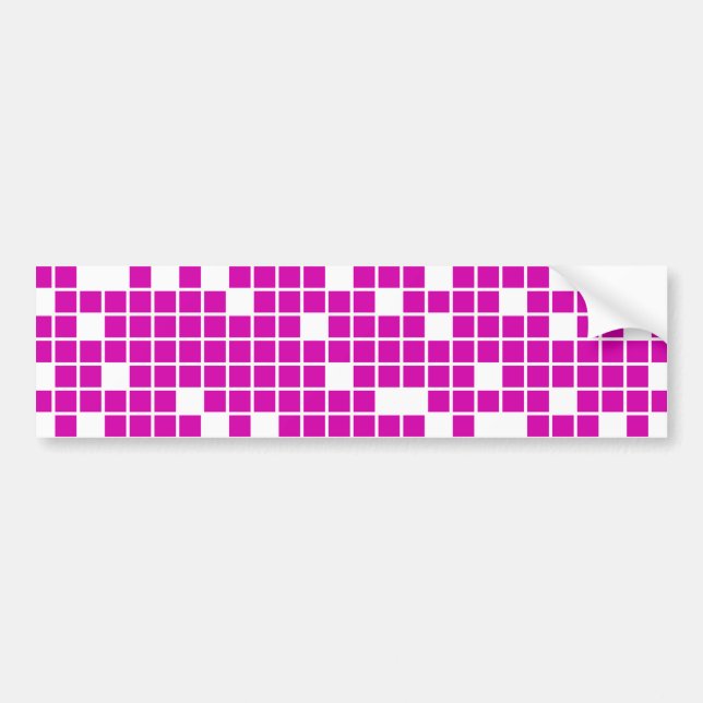 Pink Pixels Bumper Sticker (Front)