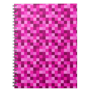 Pink Pixels Cover Notebook  Gamer Pattern Journal