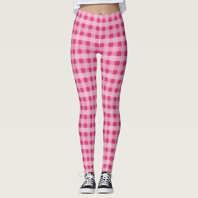 Pink Plaid 2.0 Leggings (Front)