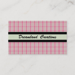 PINK PLAID BUSINESS CARDS